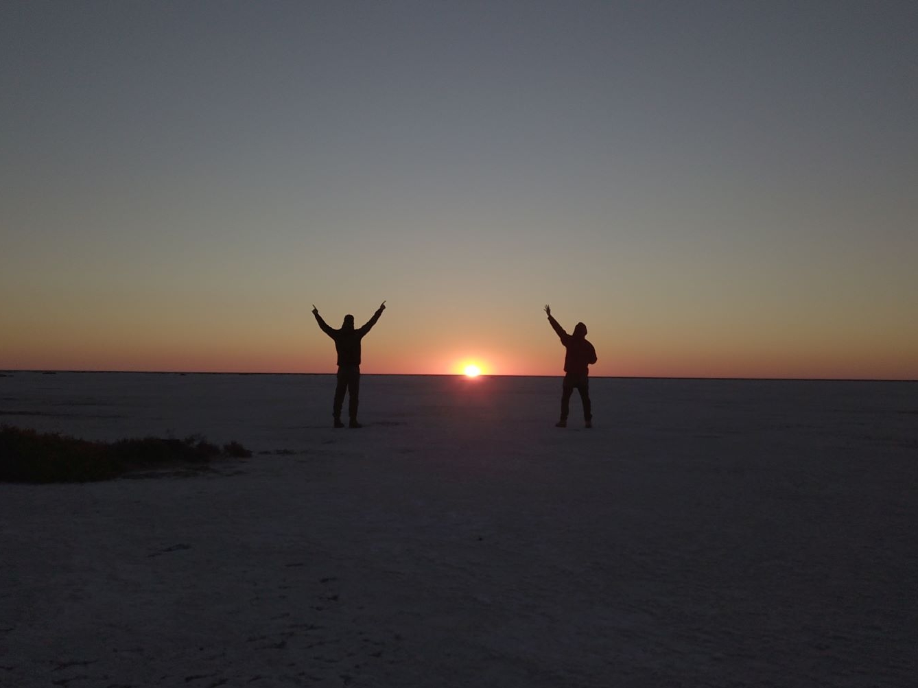Sal y cielo en las Salinas Grandes de Córdoba