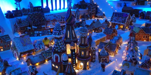 En Noruega hicieron un pueblo de galletitas de jengibre