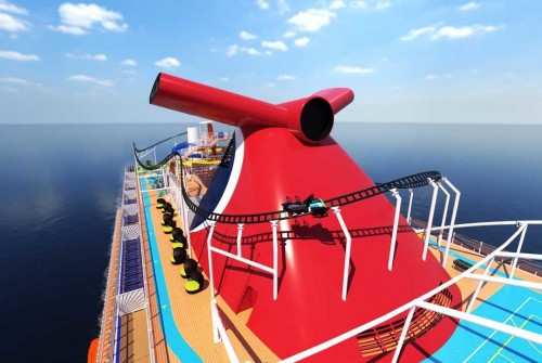 Instalarán una montaña rusa sobre un barco de crucero