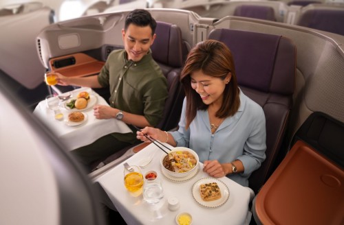 Un Airbus de Singapore Airlines transformado en restaurante