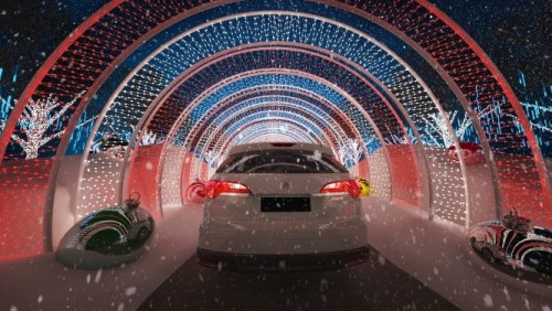 Un fabuloso parque navideño para disfrutar desde el auto