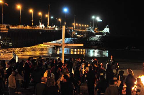 Un Vía Crucis bajo las aguas del Golfo Nuevo
