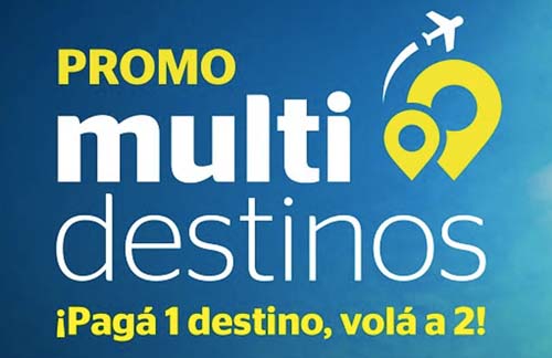 Una promo multidestinos: pagando el vuelo a uno, se viaja a dos
