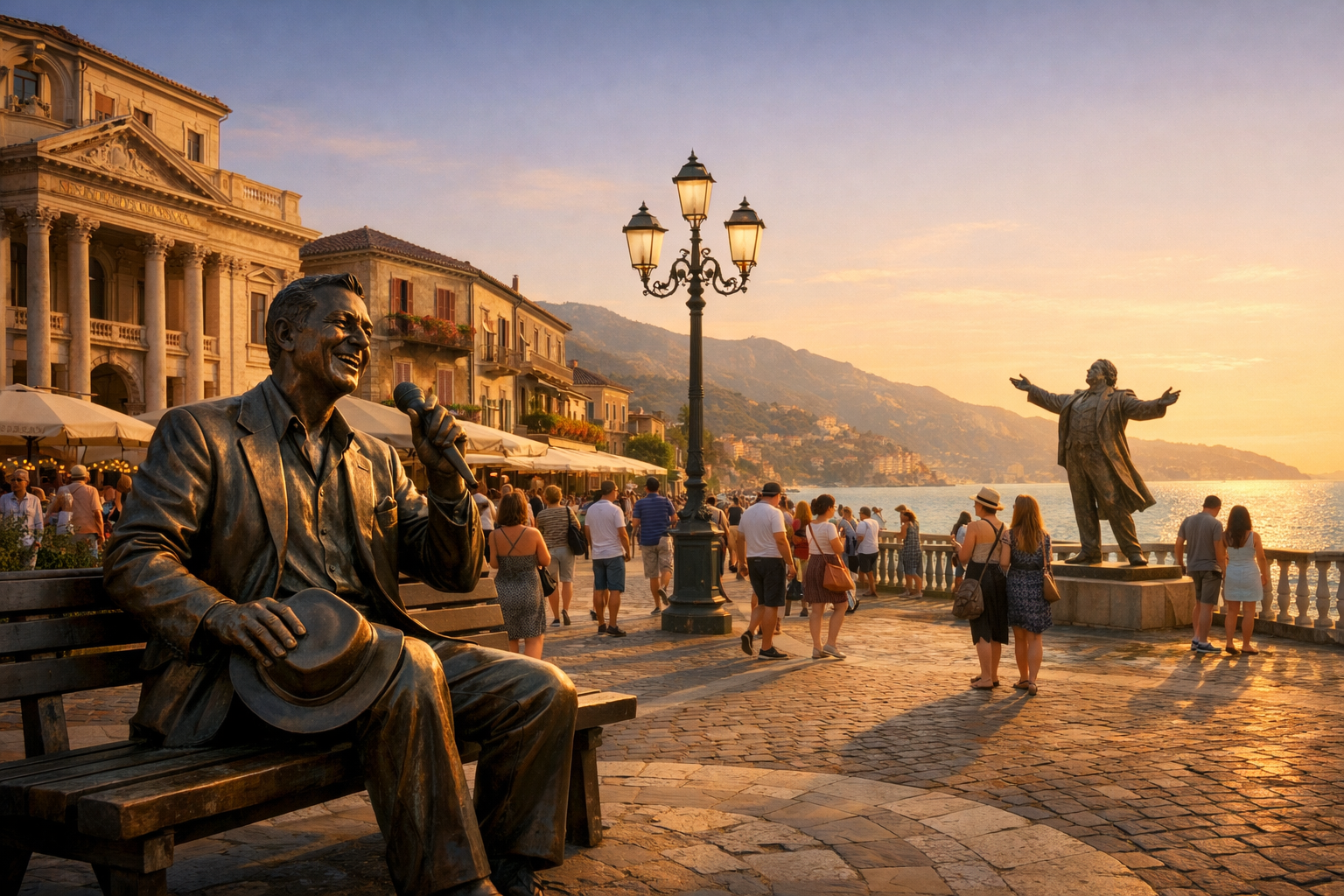 Italia a ritmo de canzone: una ruta turística por las estatuas y monumentos dedicados a la música italiana