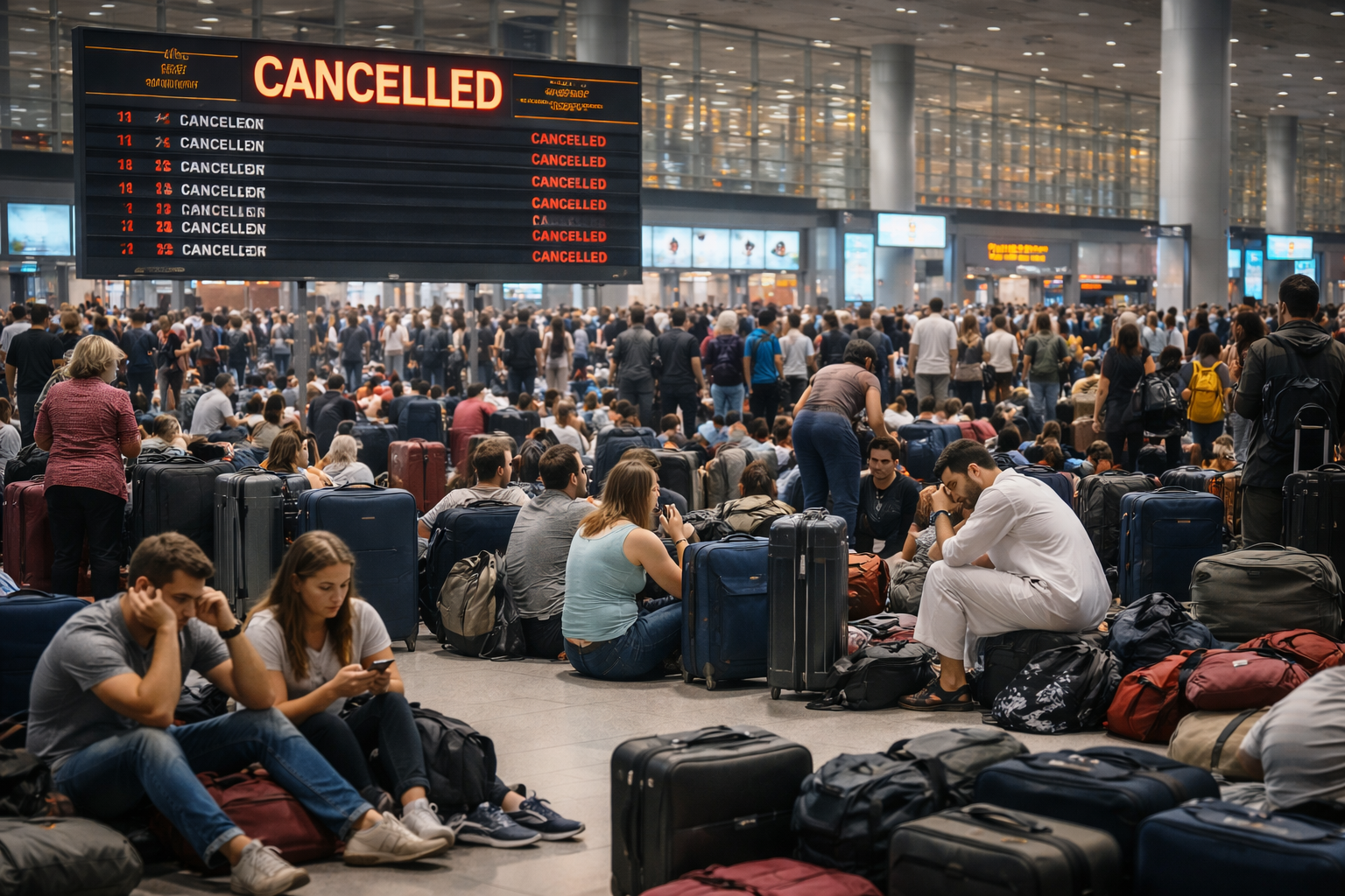 Miles de viajeros varados por la guerra en Irán. Cifras concretas y daños en edificios emblemáticos de Dubái