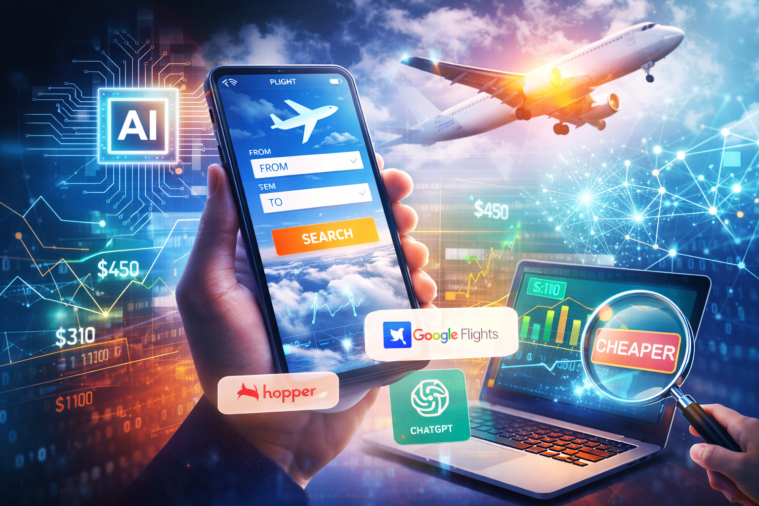 Cómo usar la inteligencia artificial para conseguir vuelos más baratos