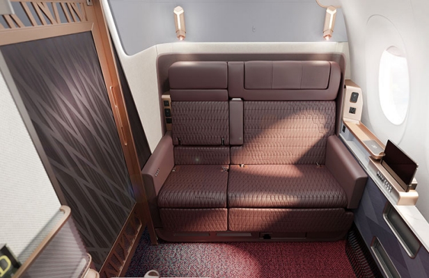 Airbus prepara una suite con cama doble en el A350: el lujo hotelero llega a los vuelos de larga distancia