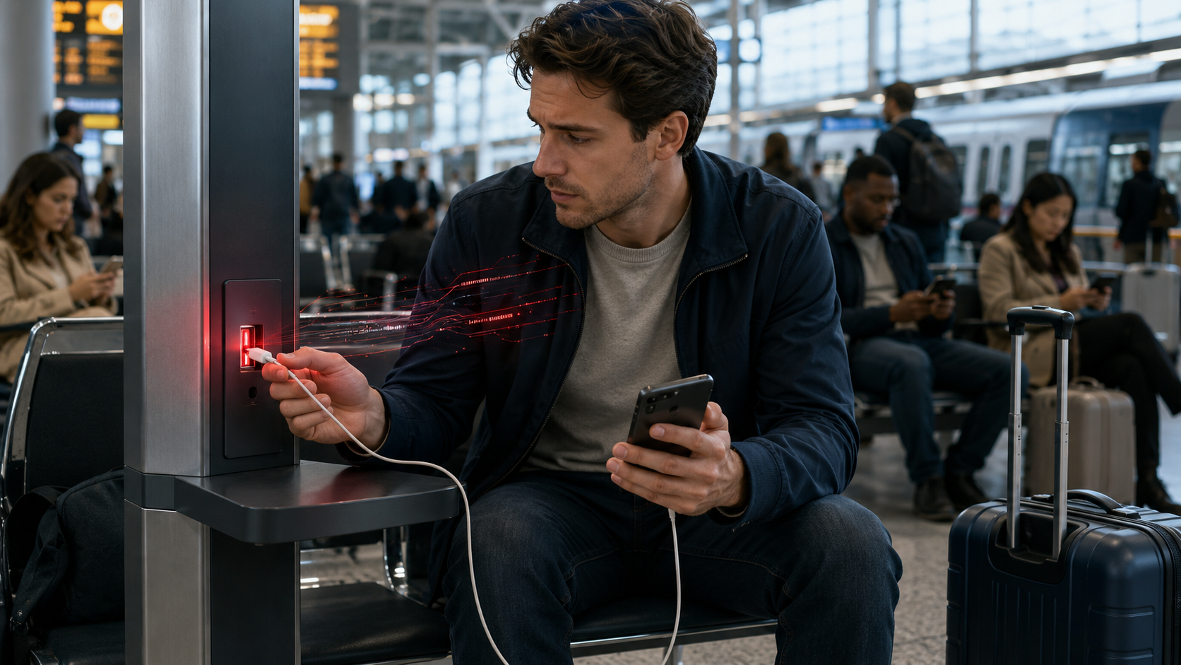 Por qué conviene evitar los puertos USB gratuitos en aeropuertos y estaciones
