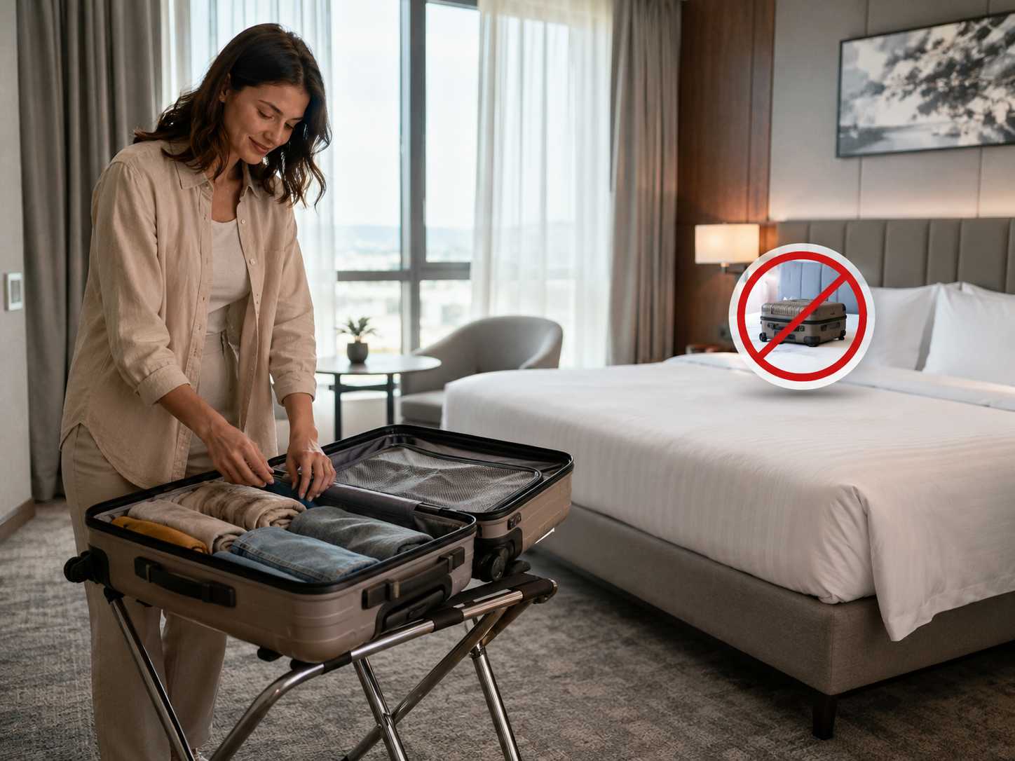 Cuidado: el lugar donde nunca conviene apoyar la valija al llegar al hotel
