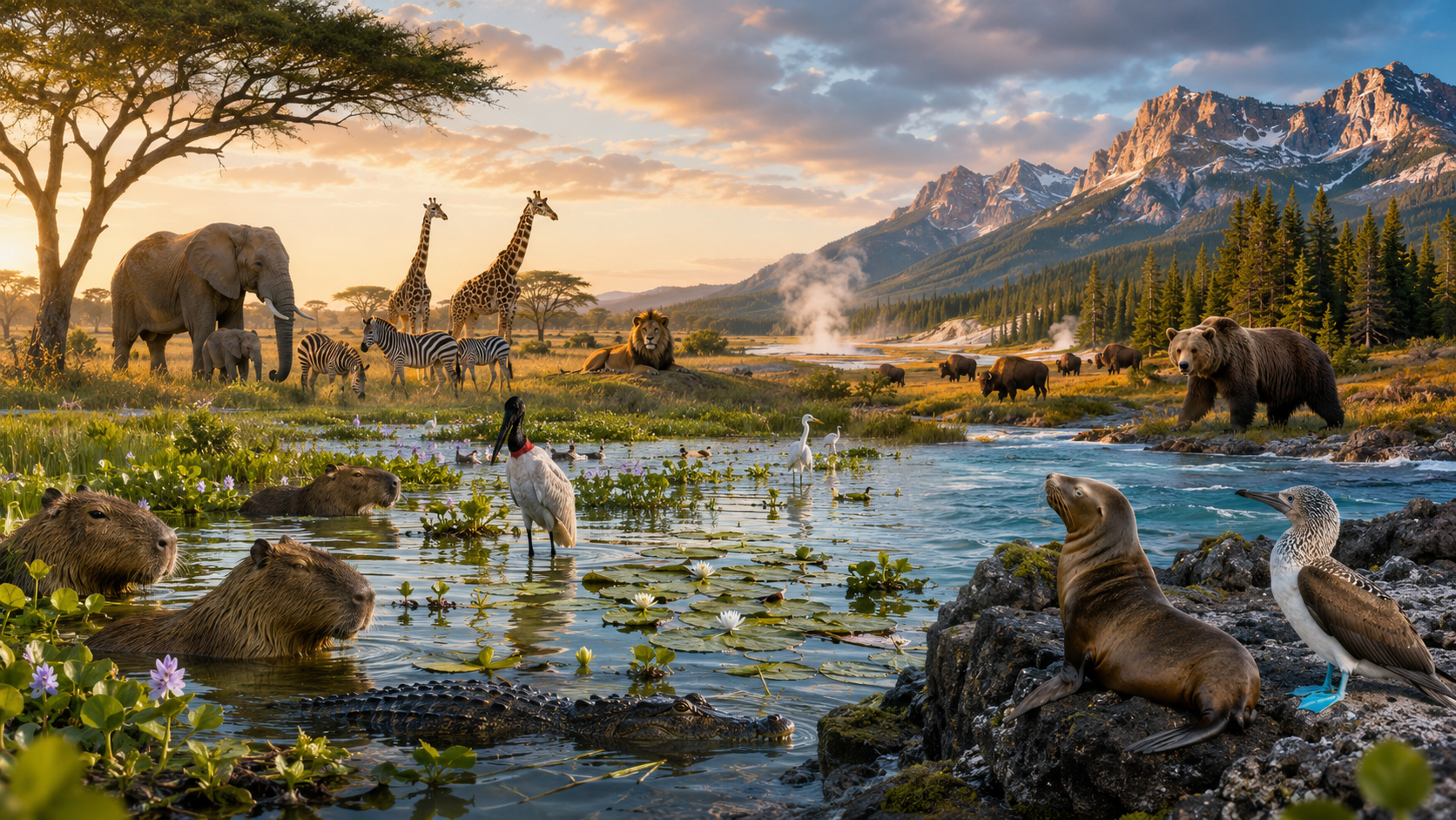 Cuáles son los destinos donde ver la mayor diversidad de animales salvajes en el mundo