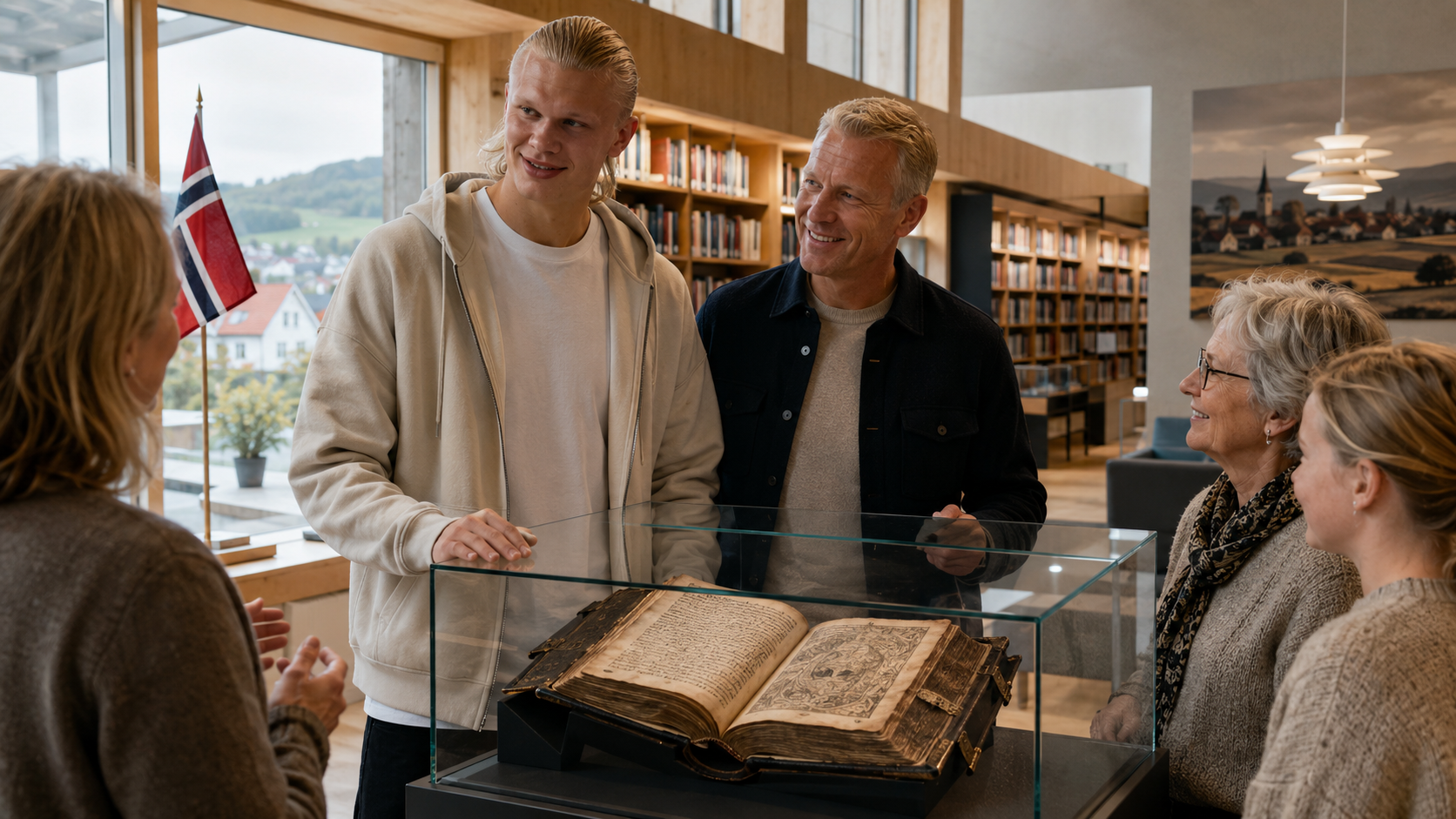 Cuál es y donde se puede ver el incunable vikingo que la estrella del fútbol Erling Haalang donó a su pueblo en Noruega