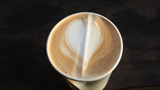 La futura taza de café, hecha de maíz y caparazón de cangrejo
