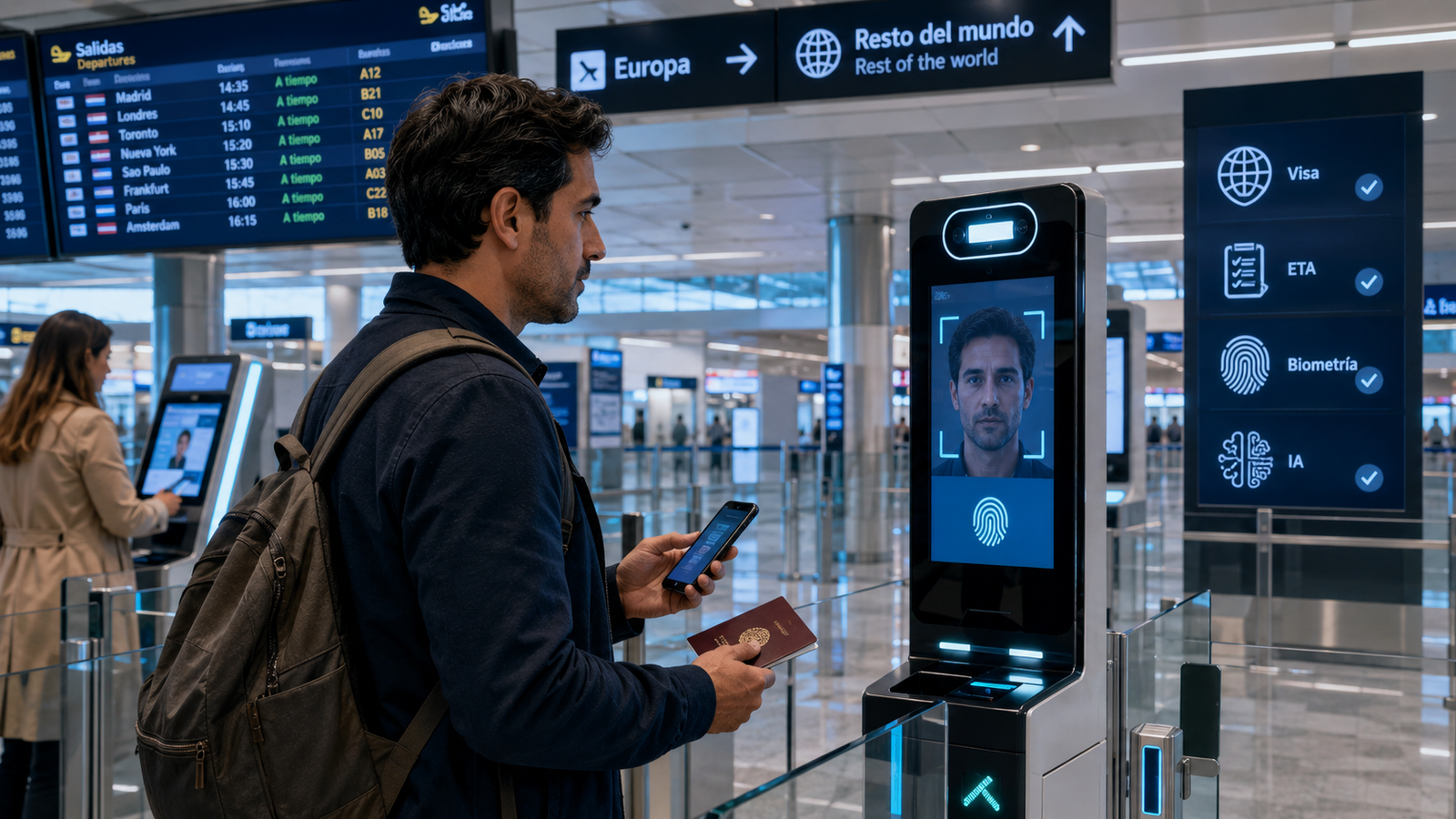 Pasaportes sudamericanos frente a la nueva frontera digital: visas, ETA, biometría e IA cambian la forma de viajar