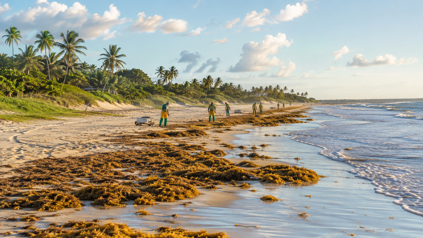 El sargazo llegó a Brasil: qué está pasando y cuáles son las playas afectadas
